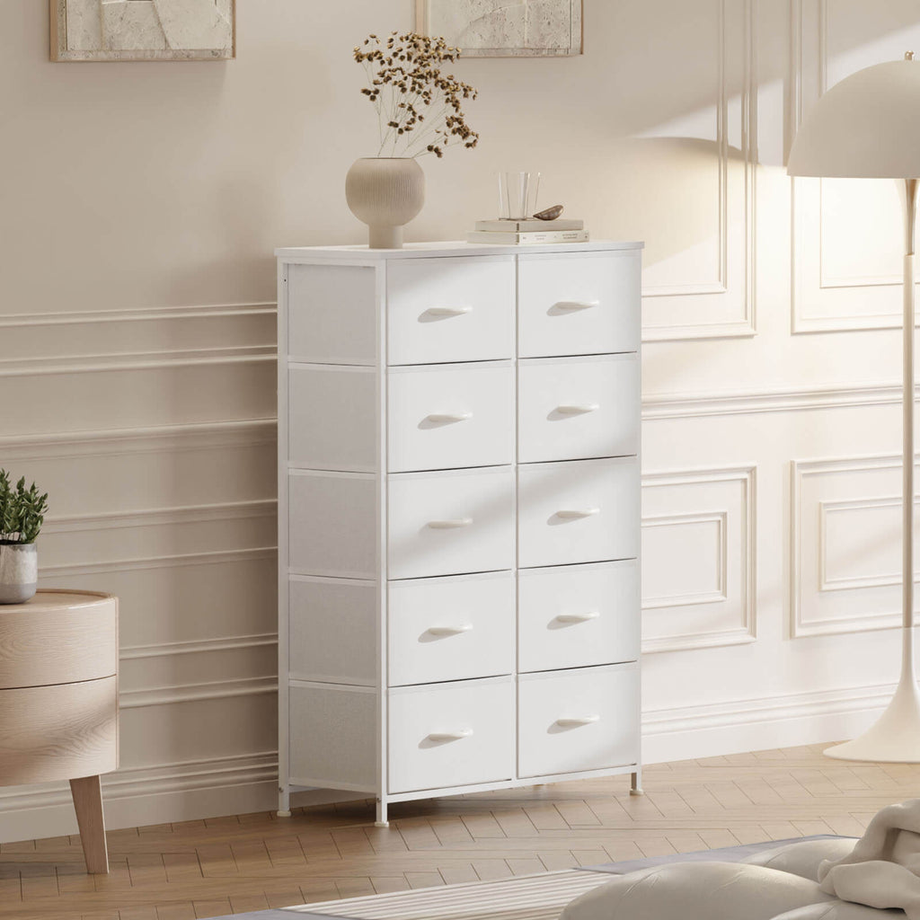 Tall Dresser with 10 Drawers for Bedroom