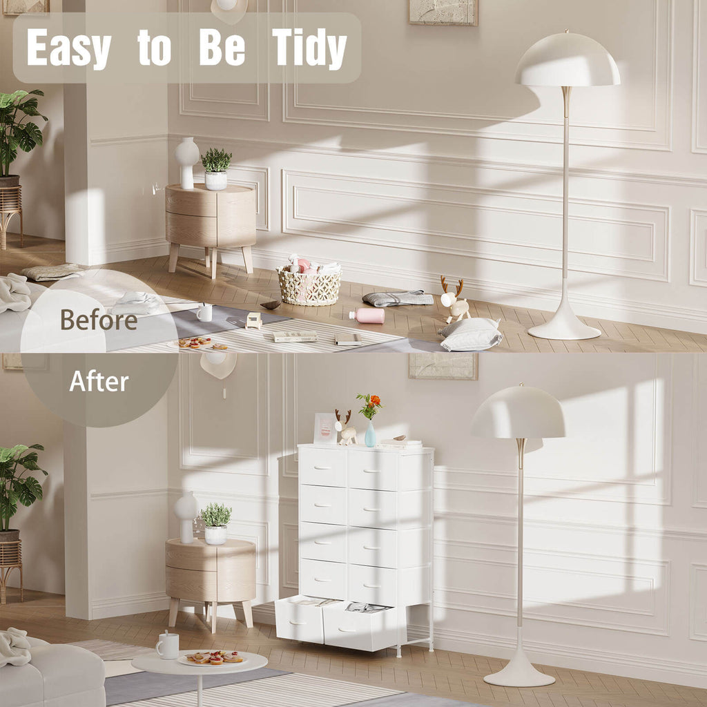 Tall Dresser with 10 Drawers for Bedroom