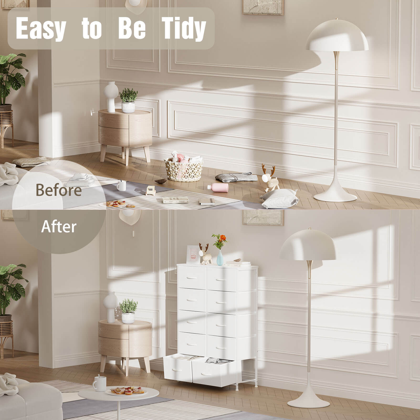 Tall Dresser with 10 Drawers for Bedroom