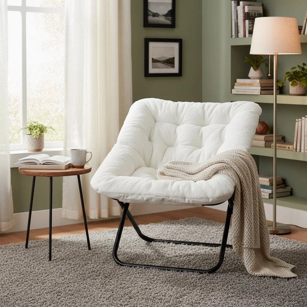 Foldable Saucer Moon Chair for Living Room