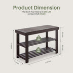 2-in-1 Bamboo Shoe Bench for Entryway