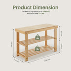 2-in-1 Bamboo Shoe Bench for Entryway