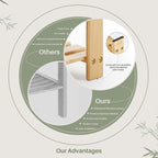 2-in-1 Bamboo Shoe Bench for Entryway