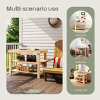 2-in-1 Bamboo Shoe Bench for Entryway