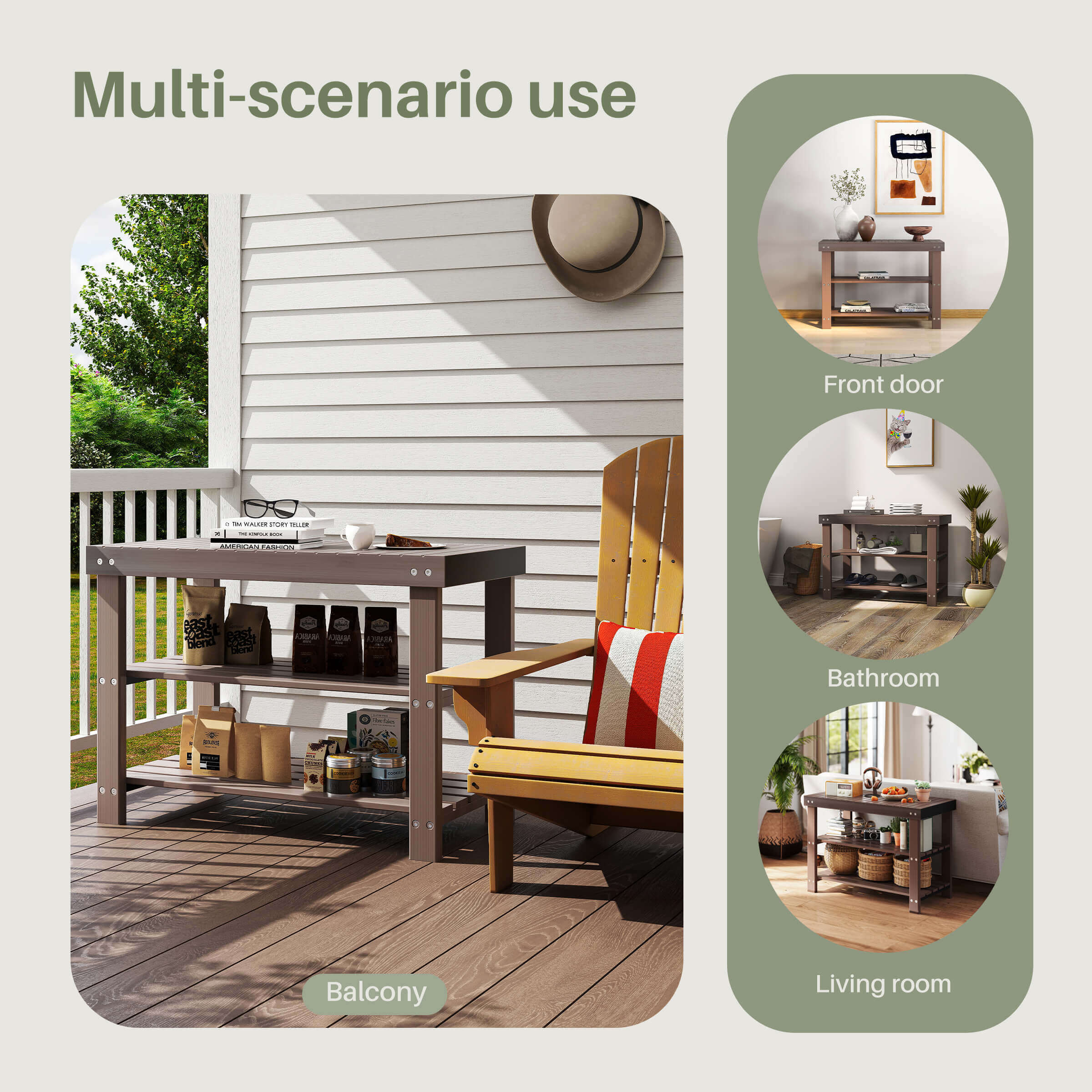 2-in-1 Bamboo Shoe Bench for Entryway