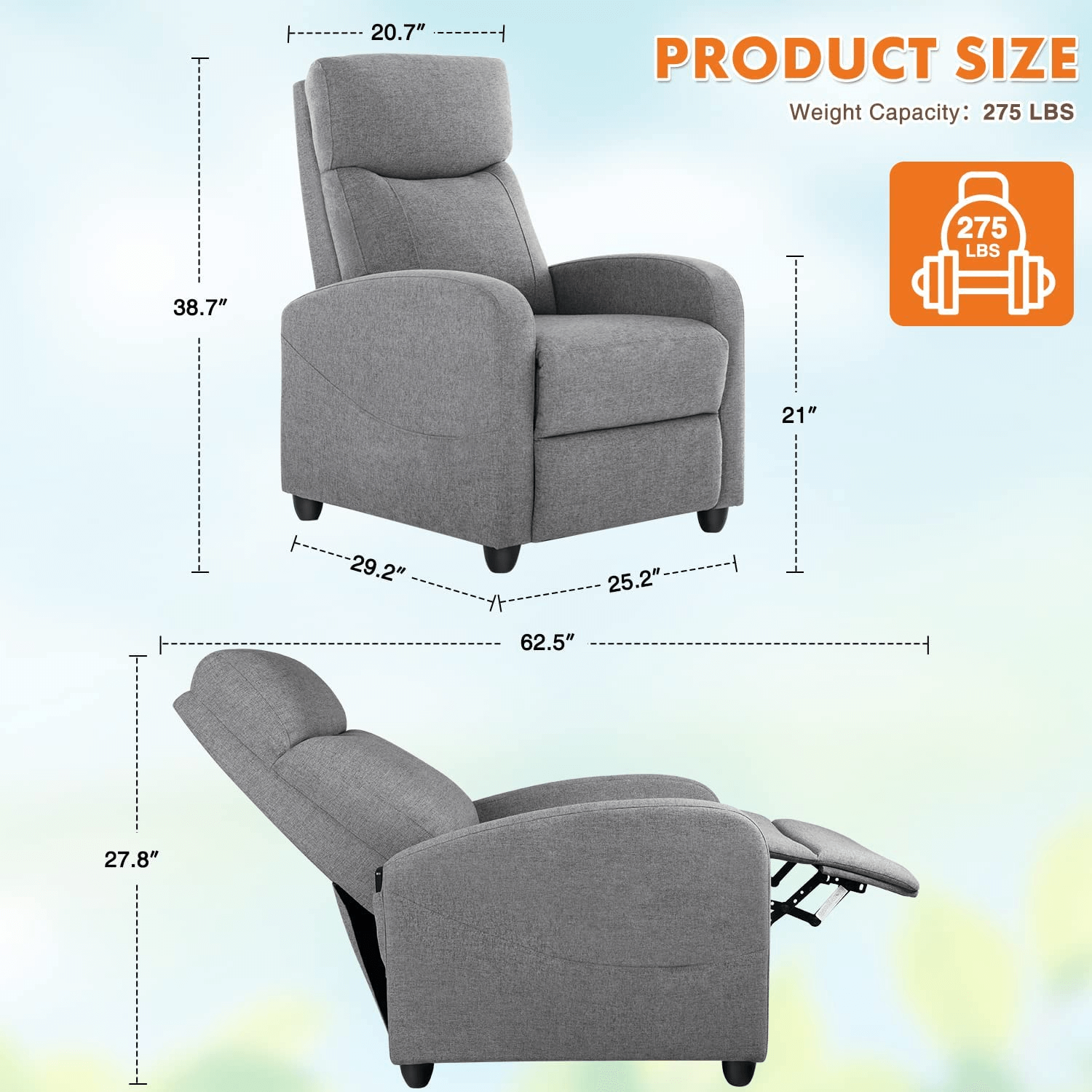 Manual Recliner Massage for Living Room