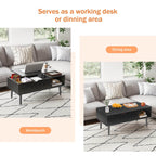 Coffee Table Liftable with Storage for Living Room