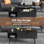 Coffee Table Liftable with Storage for Living Room