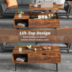 Coffee Table Liftable with Storage for Living Room