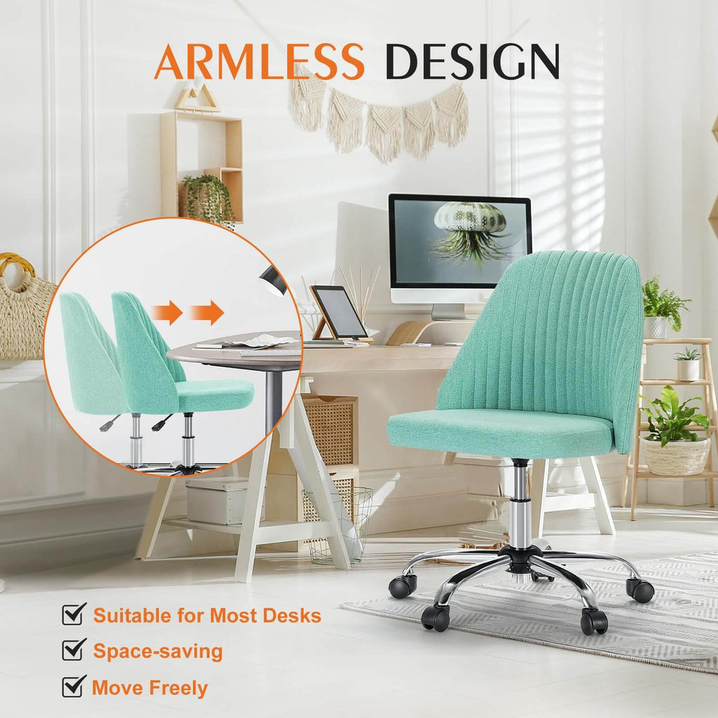 Office Chair Armless with Rollers for Office
