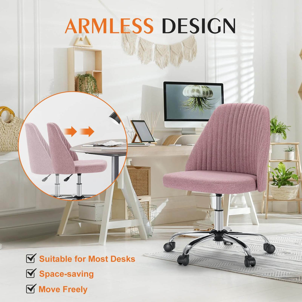 Office Chair Armless with Rollers for Office
