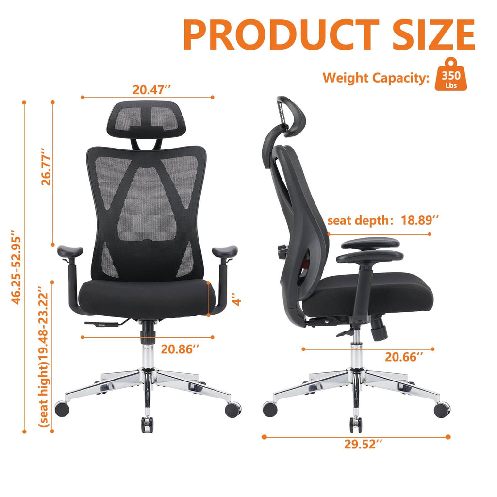 Office Chair Tilts 135° for Home and Office