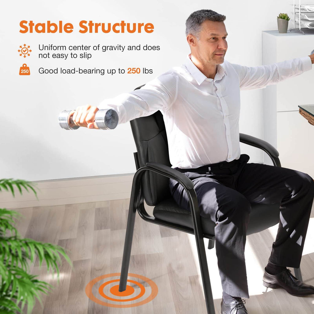 Reception Chair with Armrests for Meeting Rooms