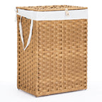 Collapsible Rattan Laundry Hamper for Laundry Room