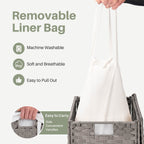 Collapsible Rattan Laundry Hamper for Laundry Room