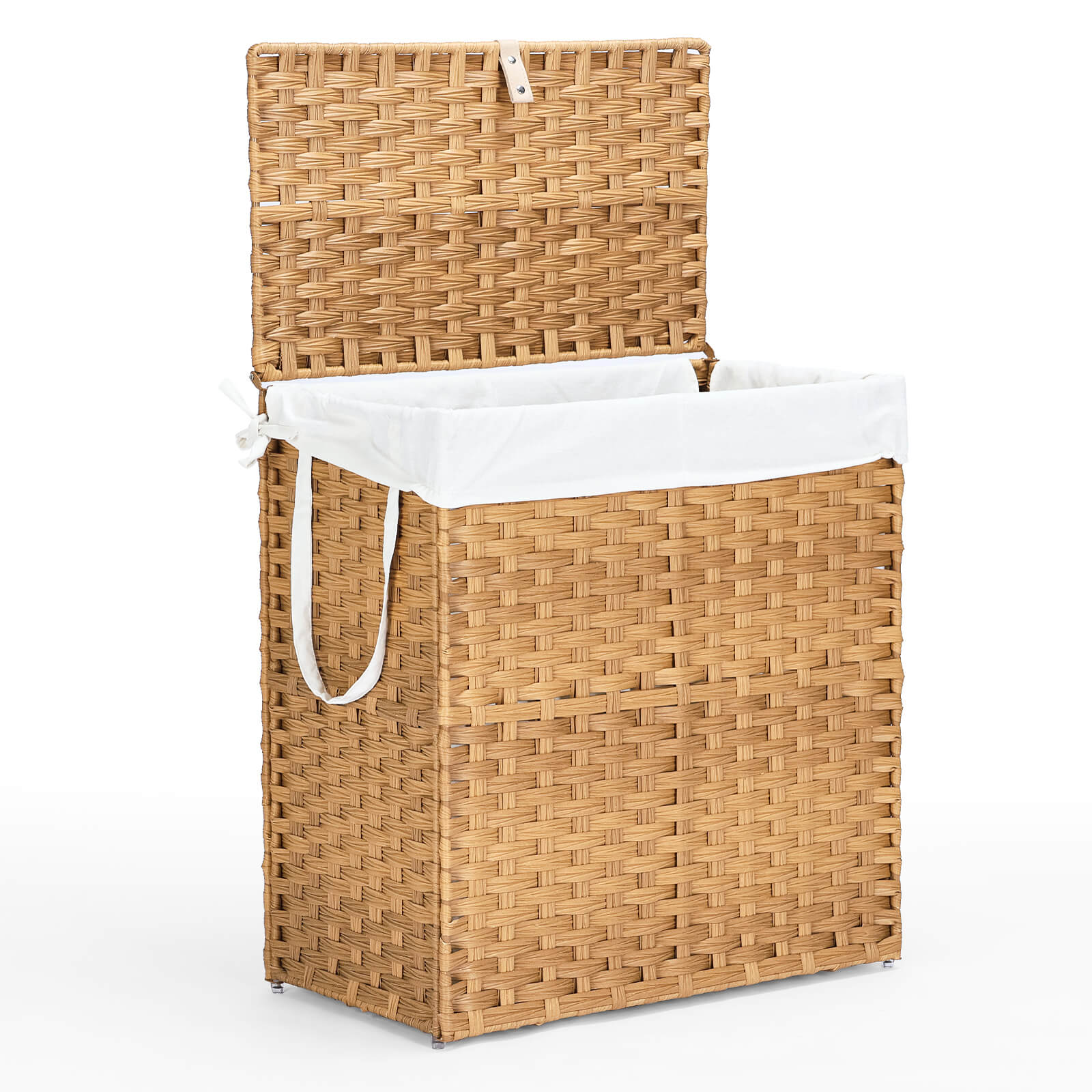 Collapsible Rattan Laundry Hamper for Laundry Room