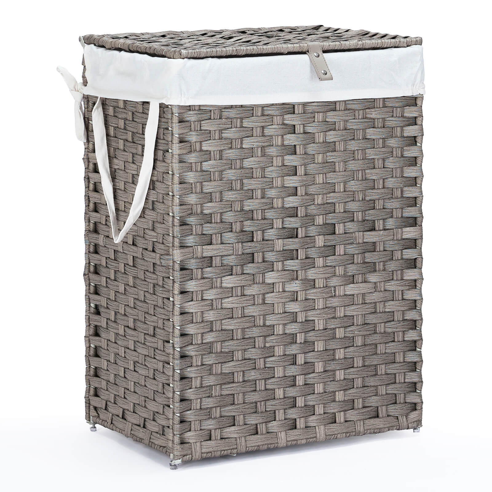 Collapsible Rattan Laundry Hamper for Laundry Room
