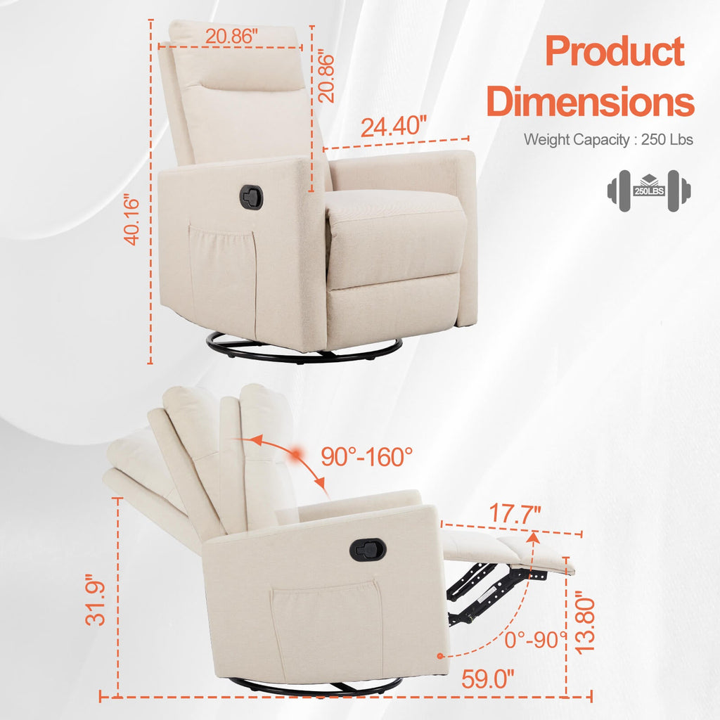 Sofa Recliner Swivelling For Living Room Bedroom