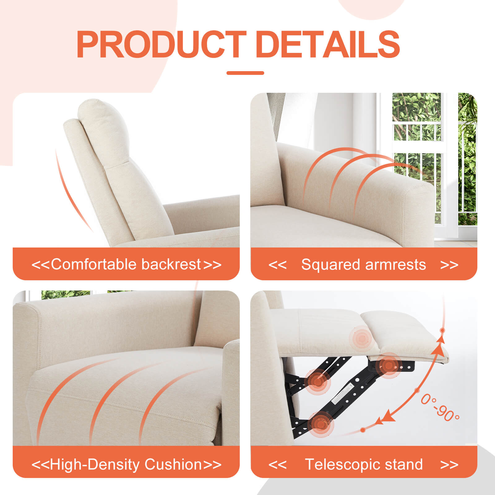 Sofa Recliner Swivelling For Living Room Bedroom