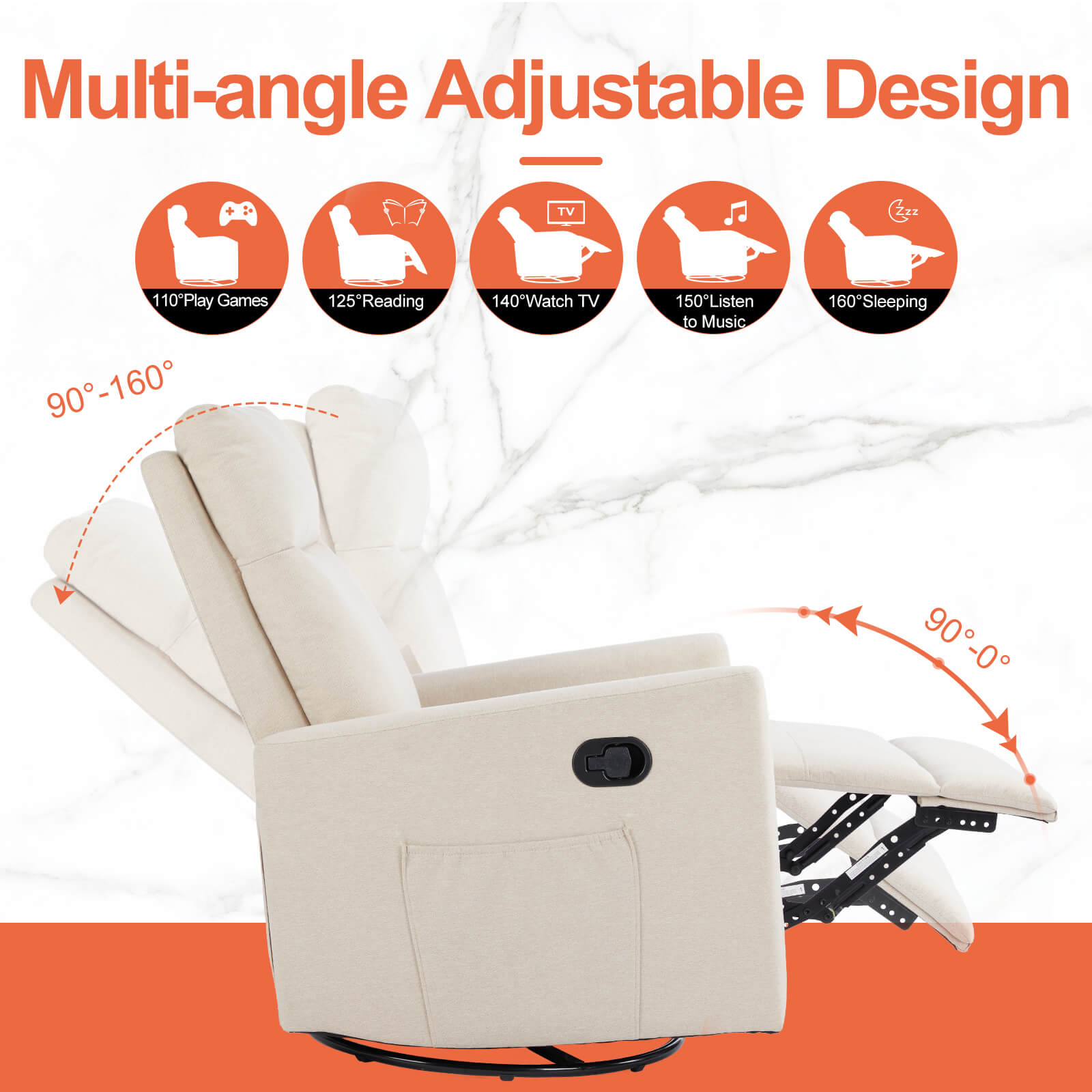 Sofa Recliner Swivelling For Living Room Bedroom