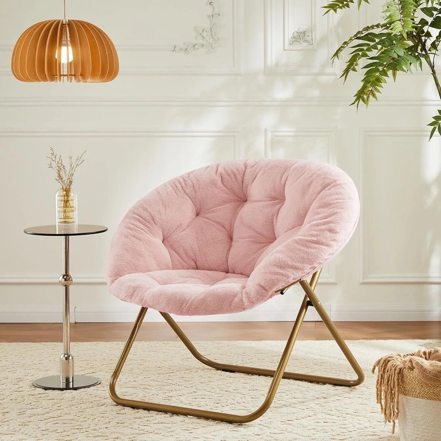 Foldable Saucer Moon Chair for Living Room