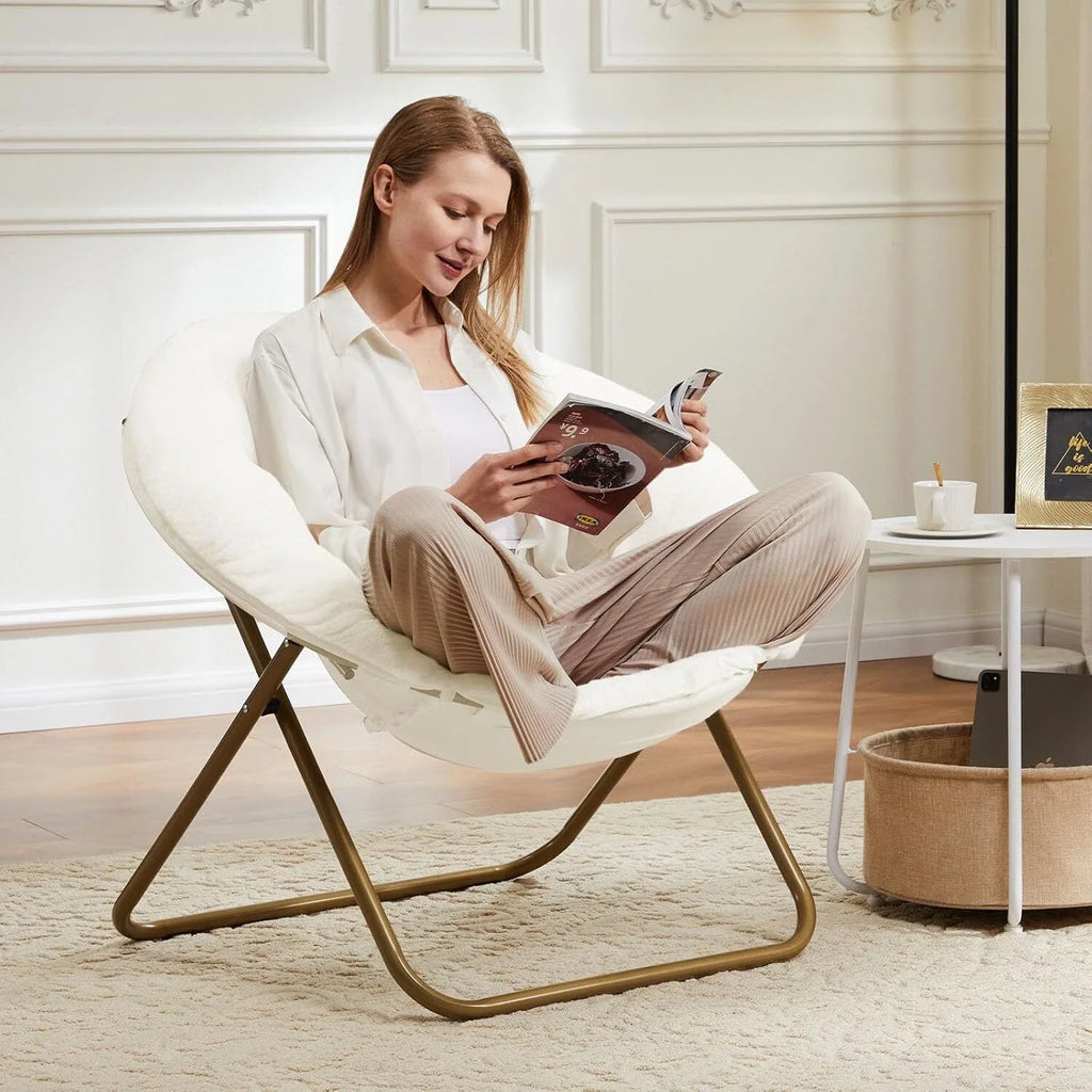 Foldable Saucer Moon Chair for Living Room