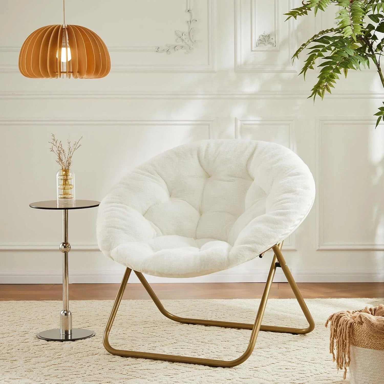 Foldable Saucer Moon Chair for Living Room