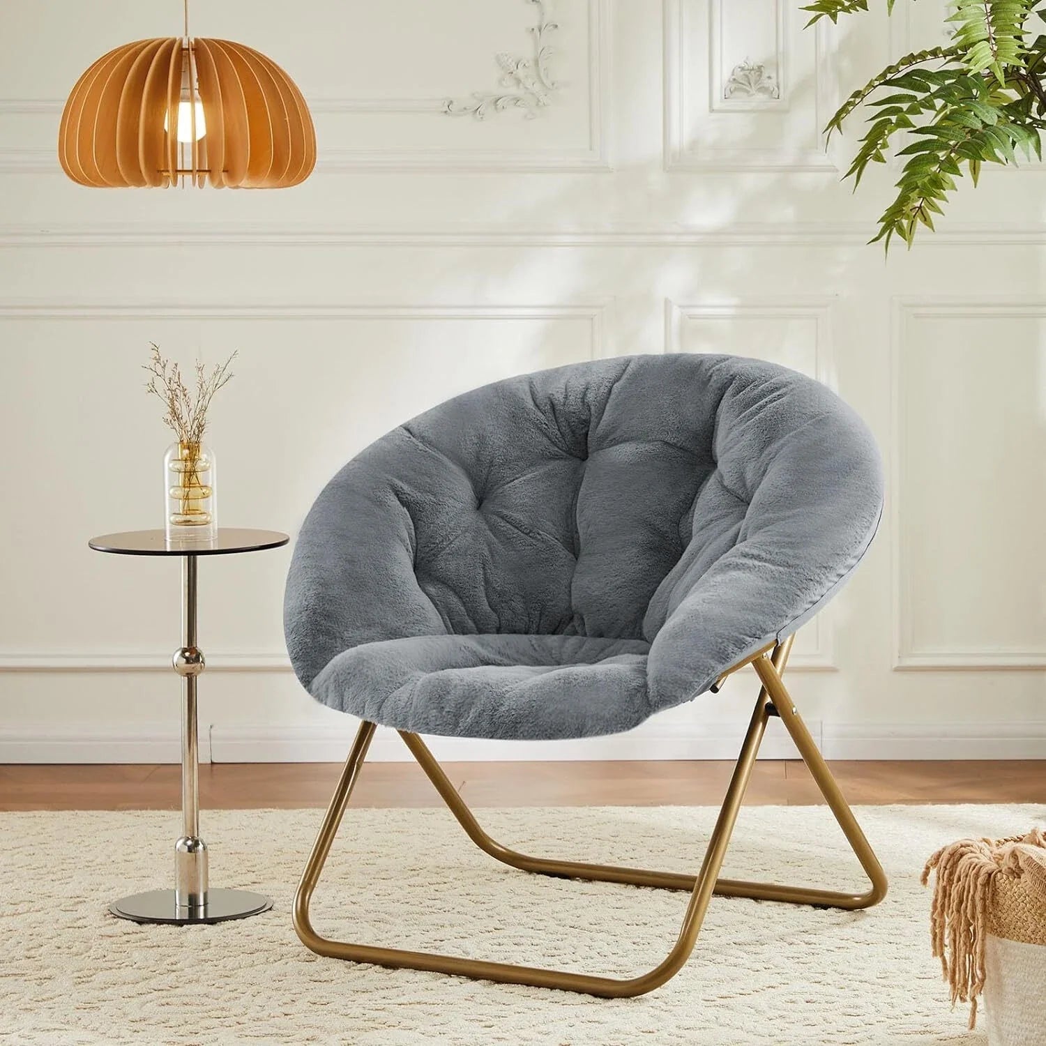 Foldable Saucer Moon Chair for Living Room