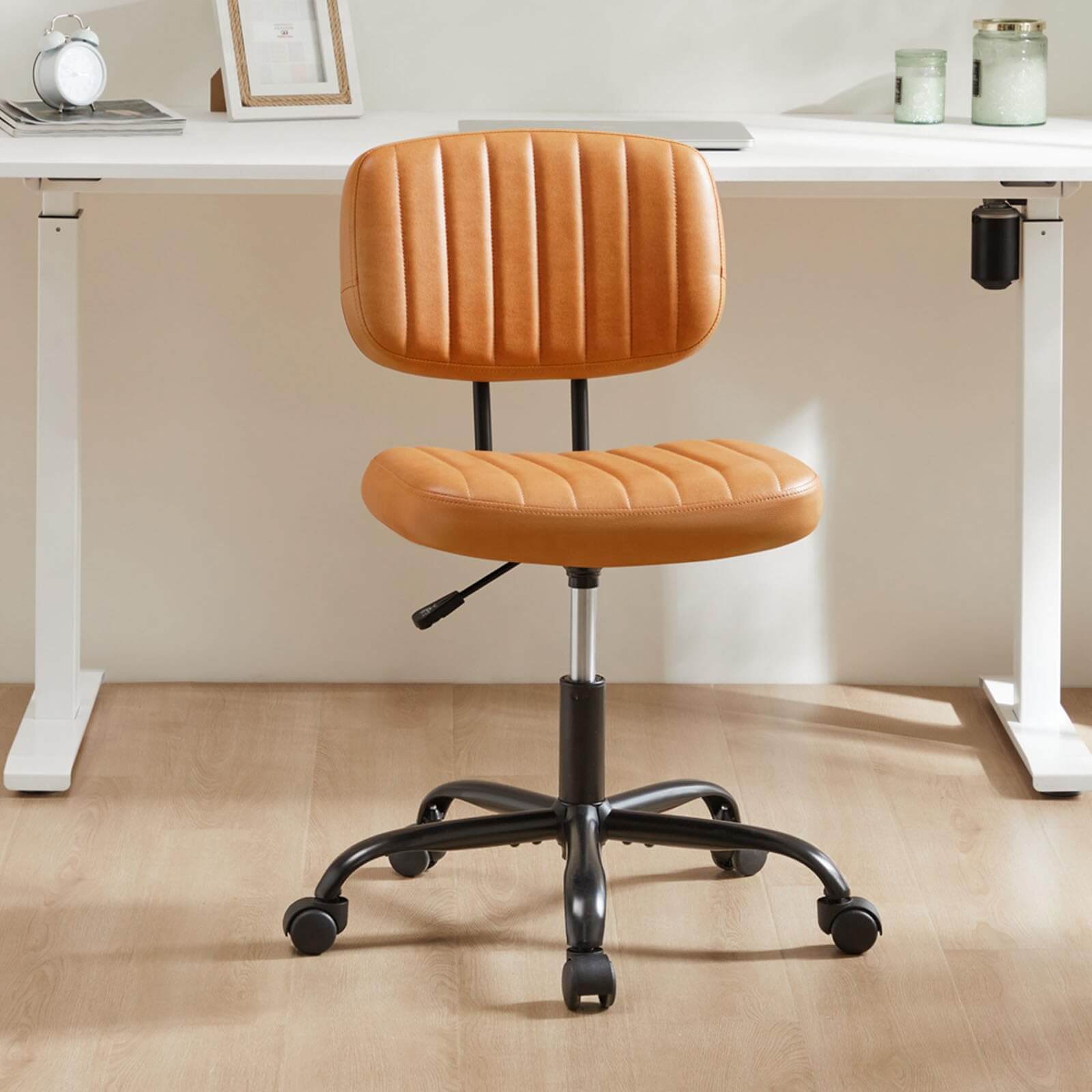Computer Chair without Armrests Swivel for Study Room