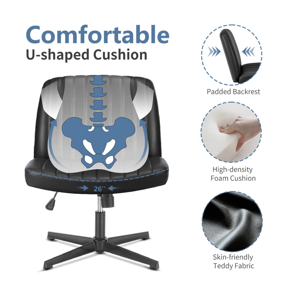 Ergonomic Swivel Office Chair with Lumbar Support