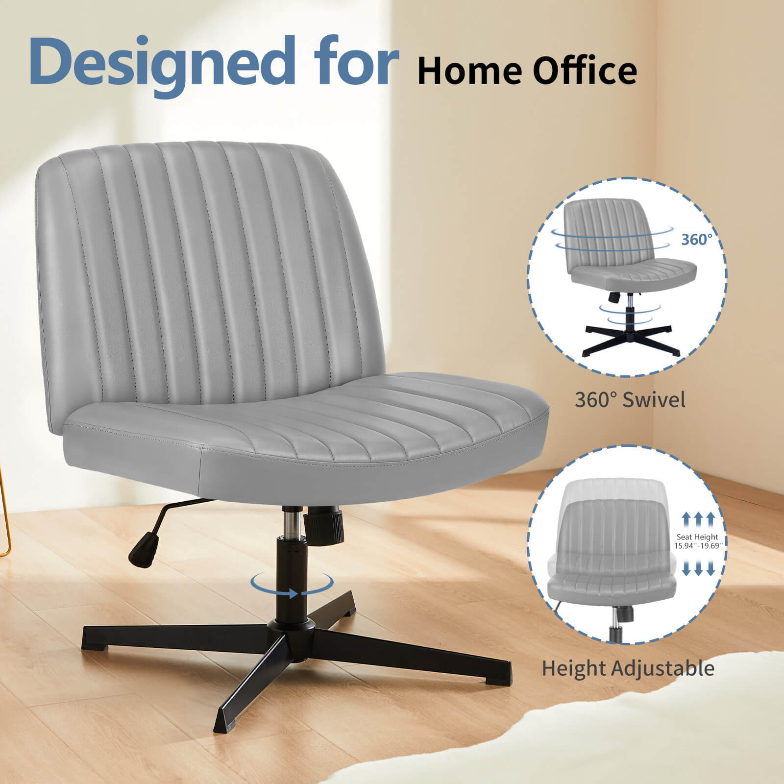 Ergonomic Swivel Office Chair with Lumbar Support