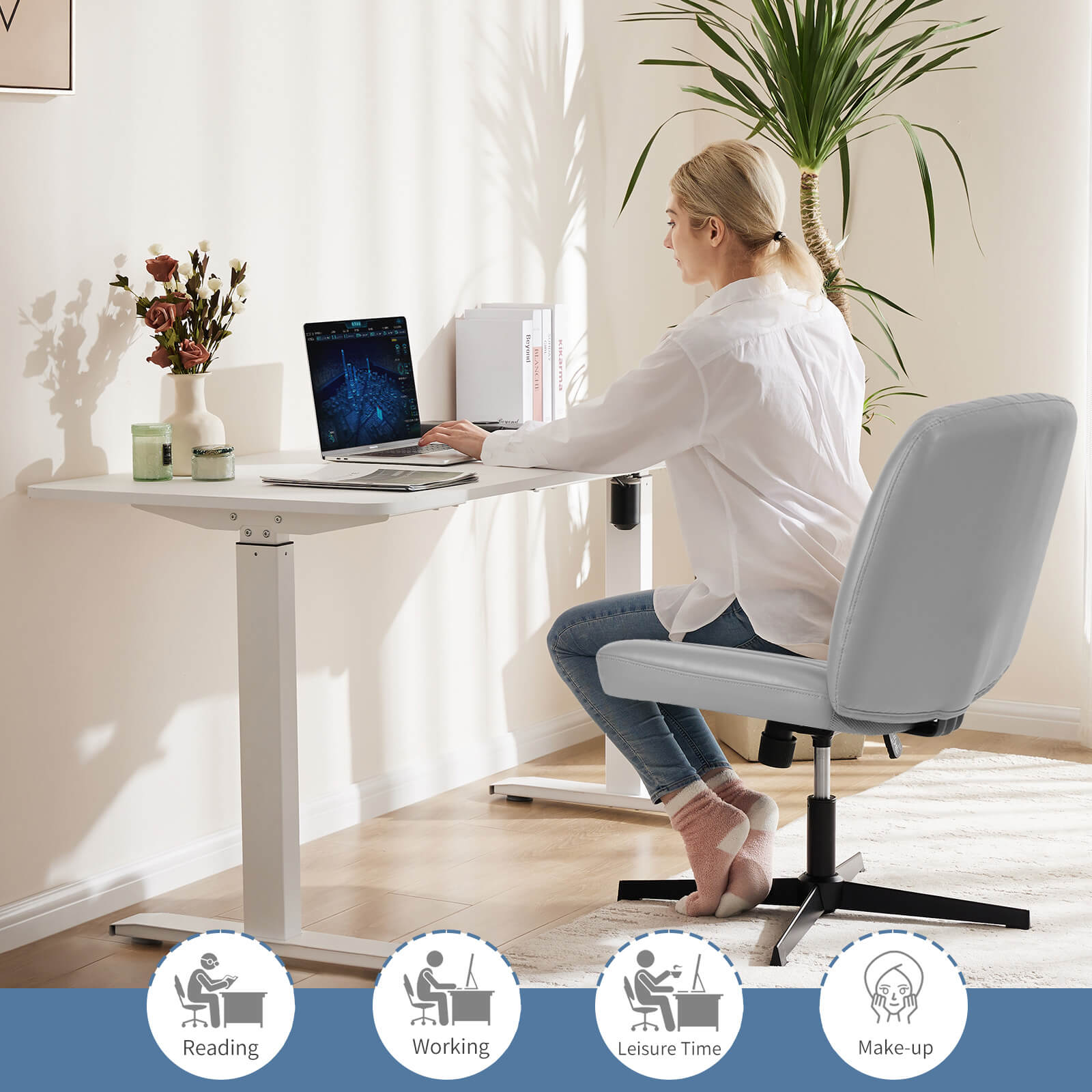 Ergonomic Swivel Office Chair with Lumbar Support