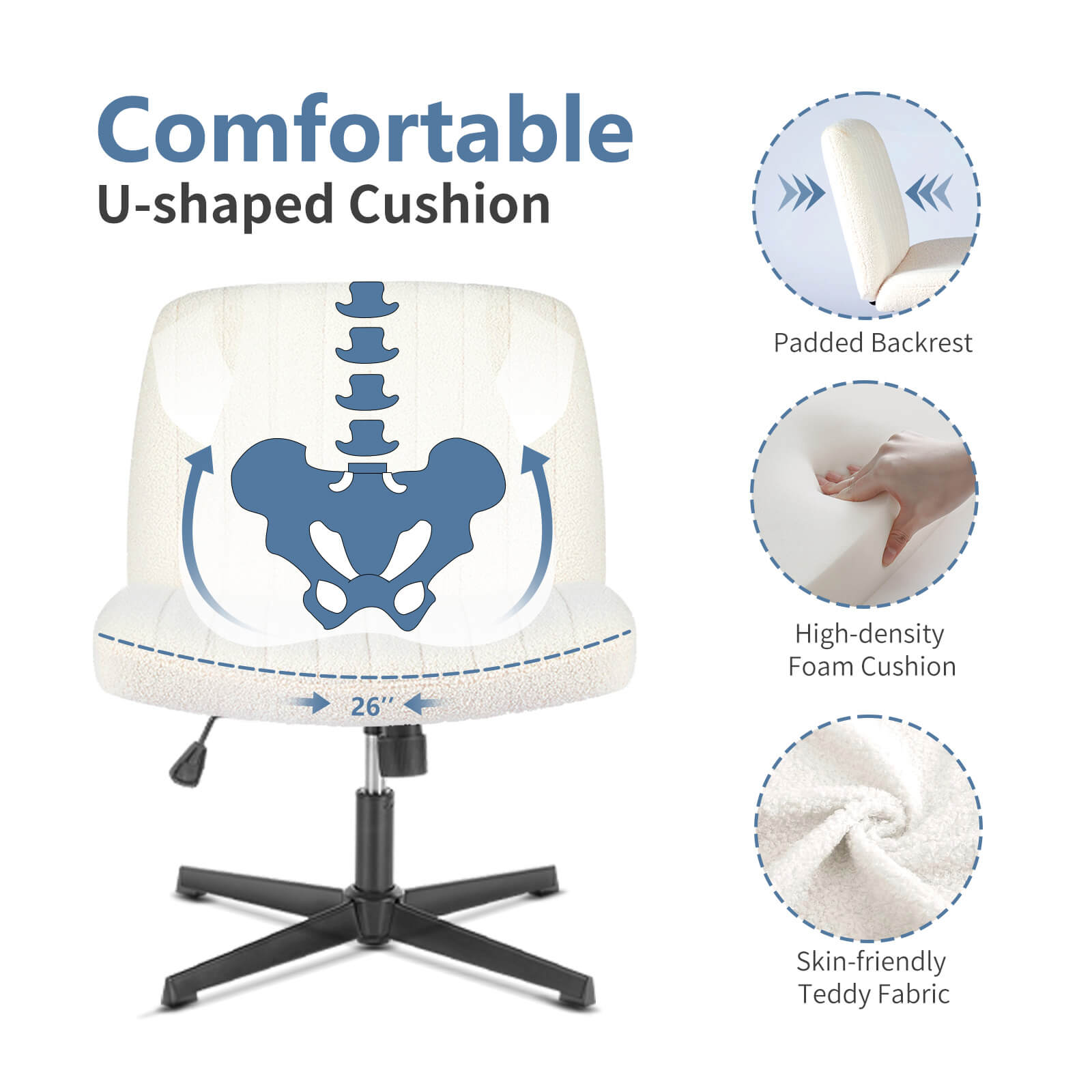 Ergonomic Swivel Office Chair with Lumbar Support