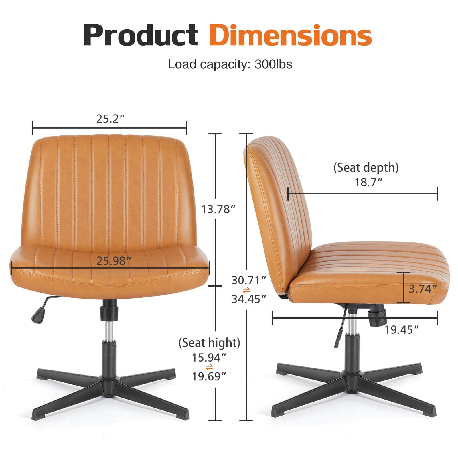 Ergonomic Swivel Office Chair with Lumbar Support