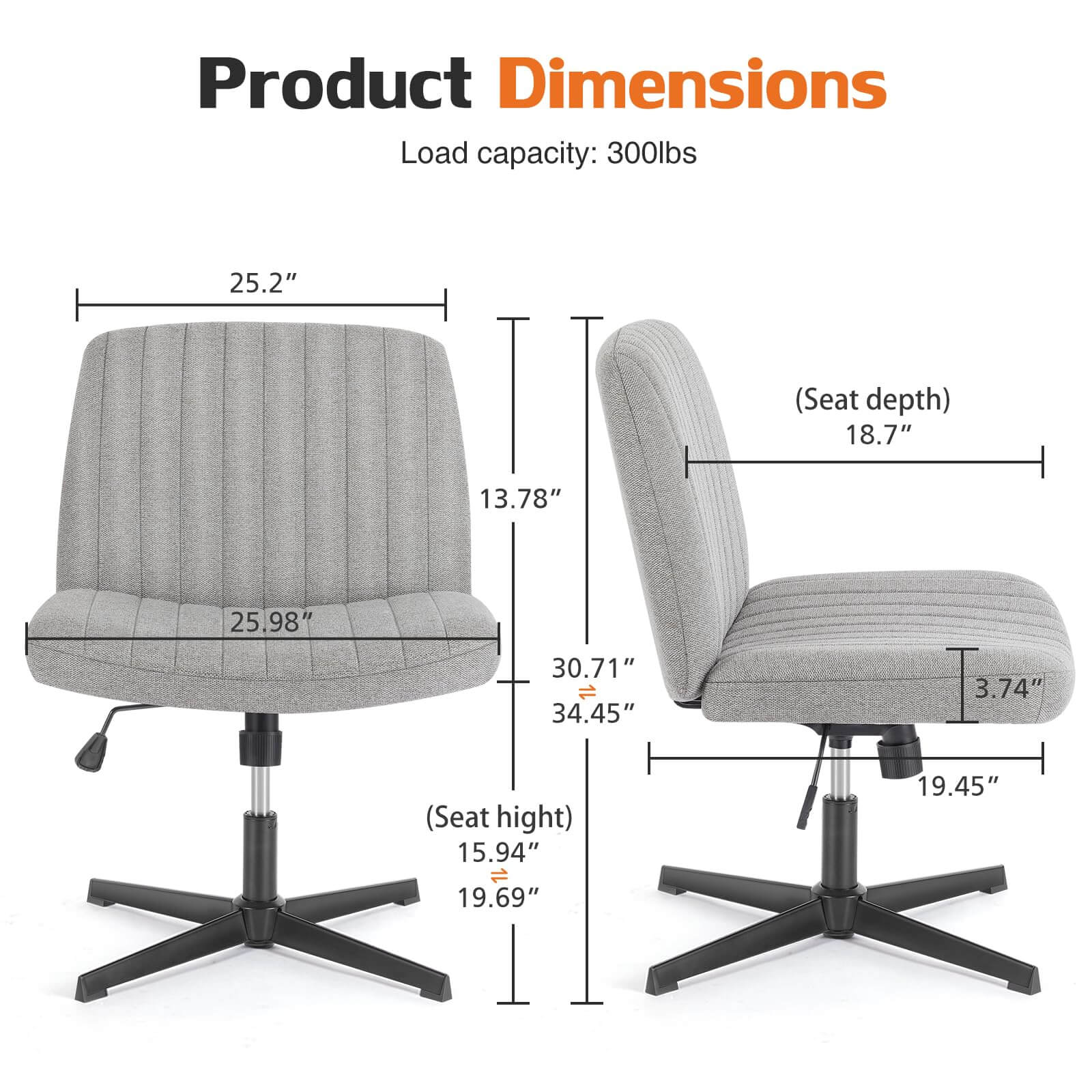 Ergonomic Swivel Office Chair with Lumbar Support