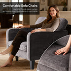 Adjustable Backrest Accent Chair for Living Room, Bedroom, Office